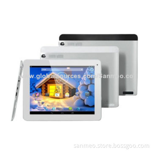 9.7-inch 3G Tablet PCs, MTK8382 Quad-core Cortex A7 1.2GHz/DDR3 1GB/G-sensor/Wi-Fi/GPS/FM